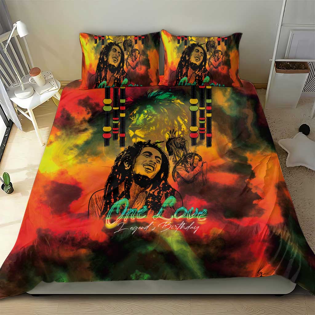 Afro-Jamaican Reggae Legend's Birthday Bedding Set One Love Jamaica