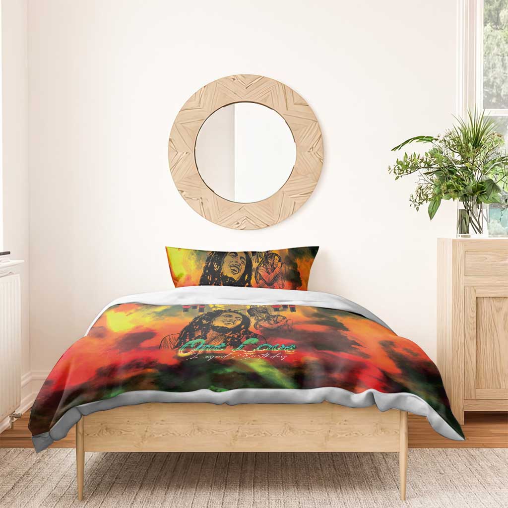 Afro-Jamaican Reggae Legend's Birthday Bedding Set One Love Jamaica