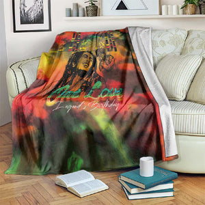 Afro-Jamaican Reggae Legend's Birthday Blanket One Love Jamaica