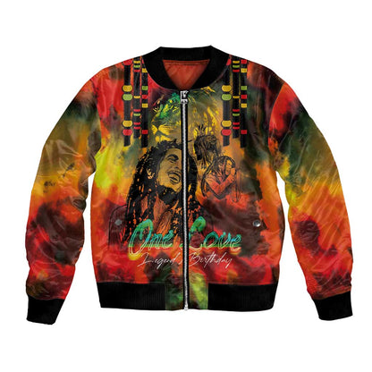 Afro-Jamaican Reggae Legend's Birthday Bomber Jacket One Love Jamaica