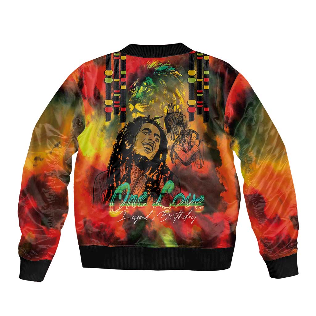 Afro-Jamaican Reggae Legend's Birthday Bomber Jacket One Love Jamaica