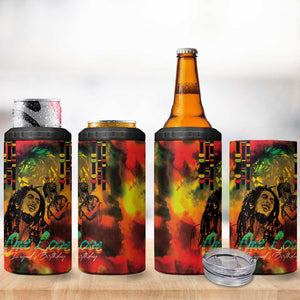 Afro-Jamaican Reggae Legend's Birthday 4 in 1 Can Cooler Tumbler One Love Jamaica