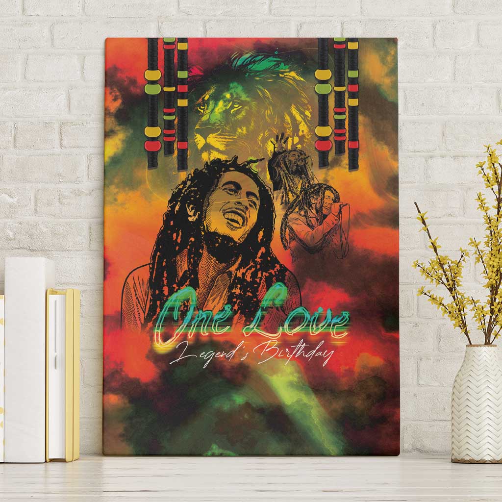 Afro-Jamaican Reggae Legend's Birthday Canvas Wall Art One Love Jamaica