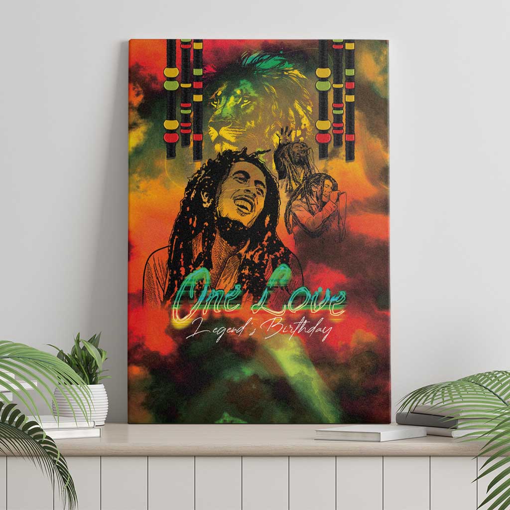 Afro-Jamaican Reggae Legend's Birthday Canvas Wall Art One Love Jamaica