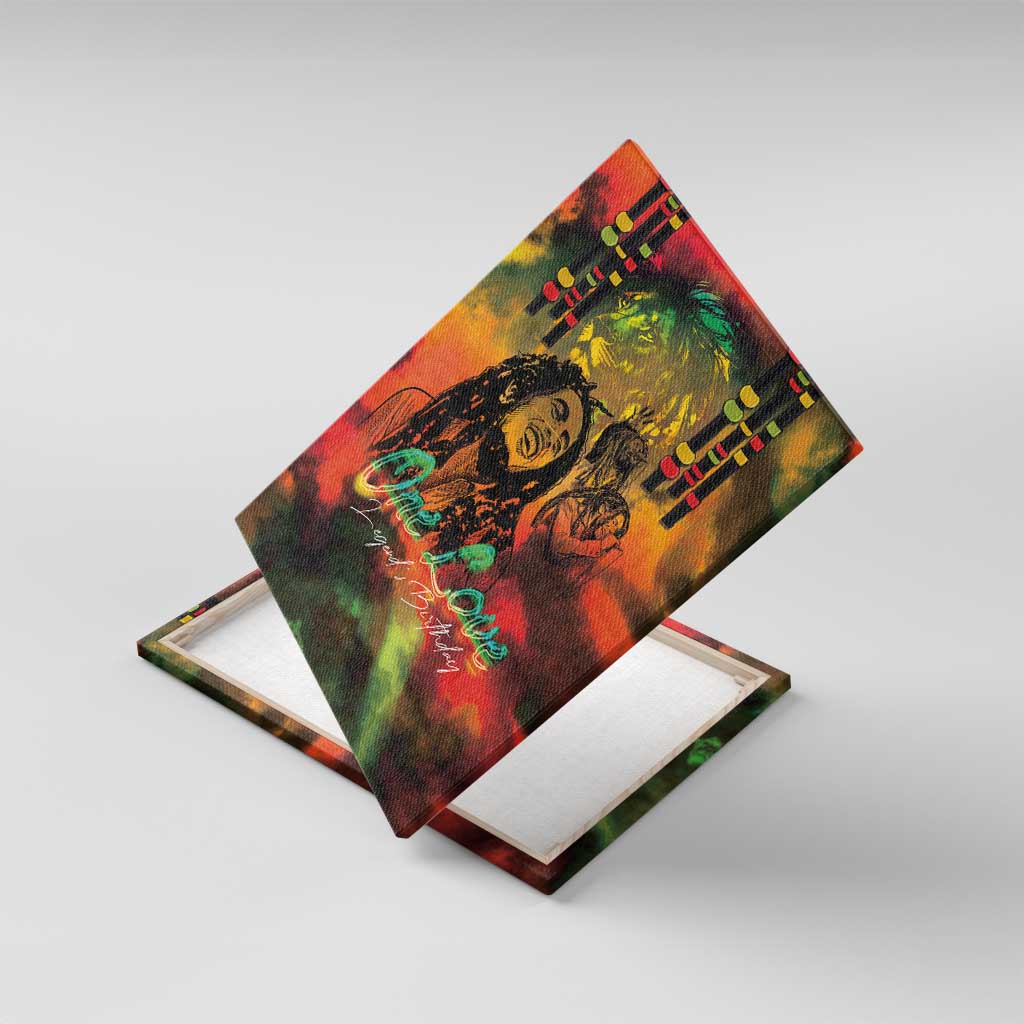 Afro-Jamaican Reggae Legend's Birthday Canvas Wall Art One Love Jamaica