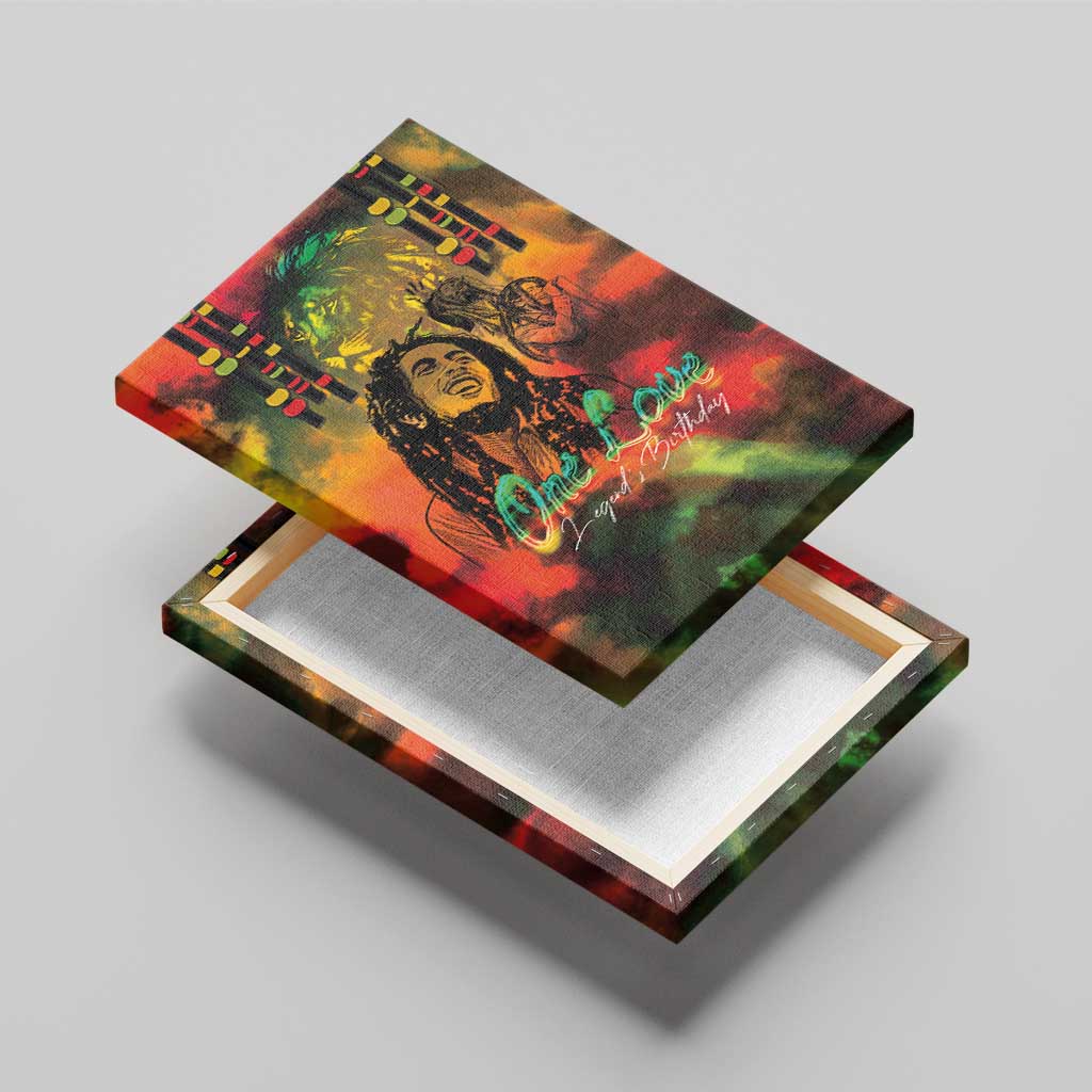 Afro-Jamaican Reggae Legend's Birthday Canvas Wall Art One Love Jamaica