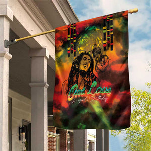Afro-Jamaican Reggae Legend's Birthday Garden Flag One Love Jamaica