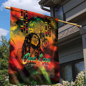 Afro-Jamaican Reggae Legend's Birthday Garden Flag One Love Jamaica