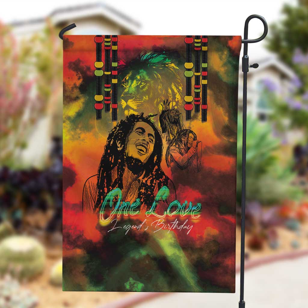Afro-Jamaican Reggae Legend's Birthday Garden Flag One Love Jamaica