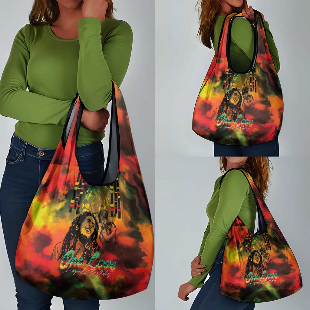 Afro-Jamaican Reggae Legend's Birthday Grocery Bag One Love Jamaica
