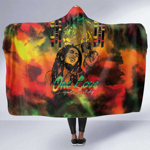 Afro-Jamaican Reggae Legend's Birthday Hooded Blanket One Love Jamaica