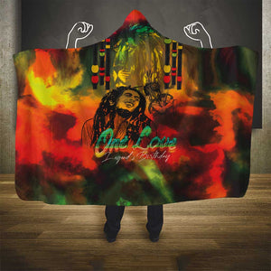 Afro-Jamaican Reggae Legend's Birthday Hooded Blanket One Love Jamaica