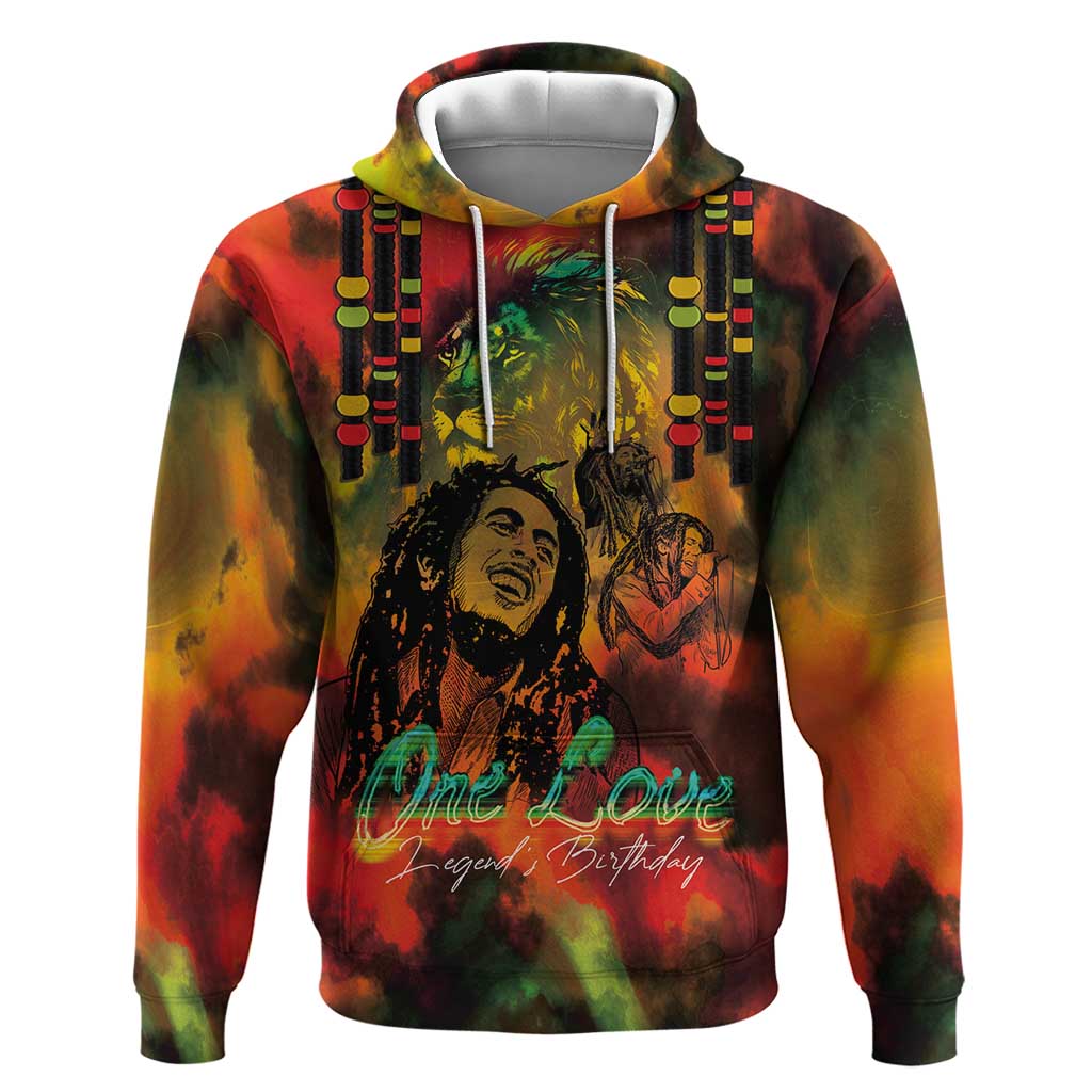 Afro-Jamaican Reggae Legend's Birthday Hoodie One Love Jamaica