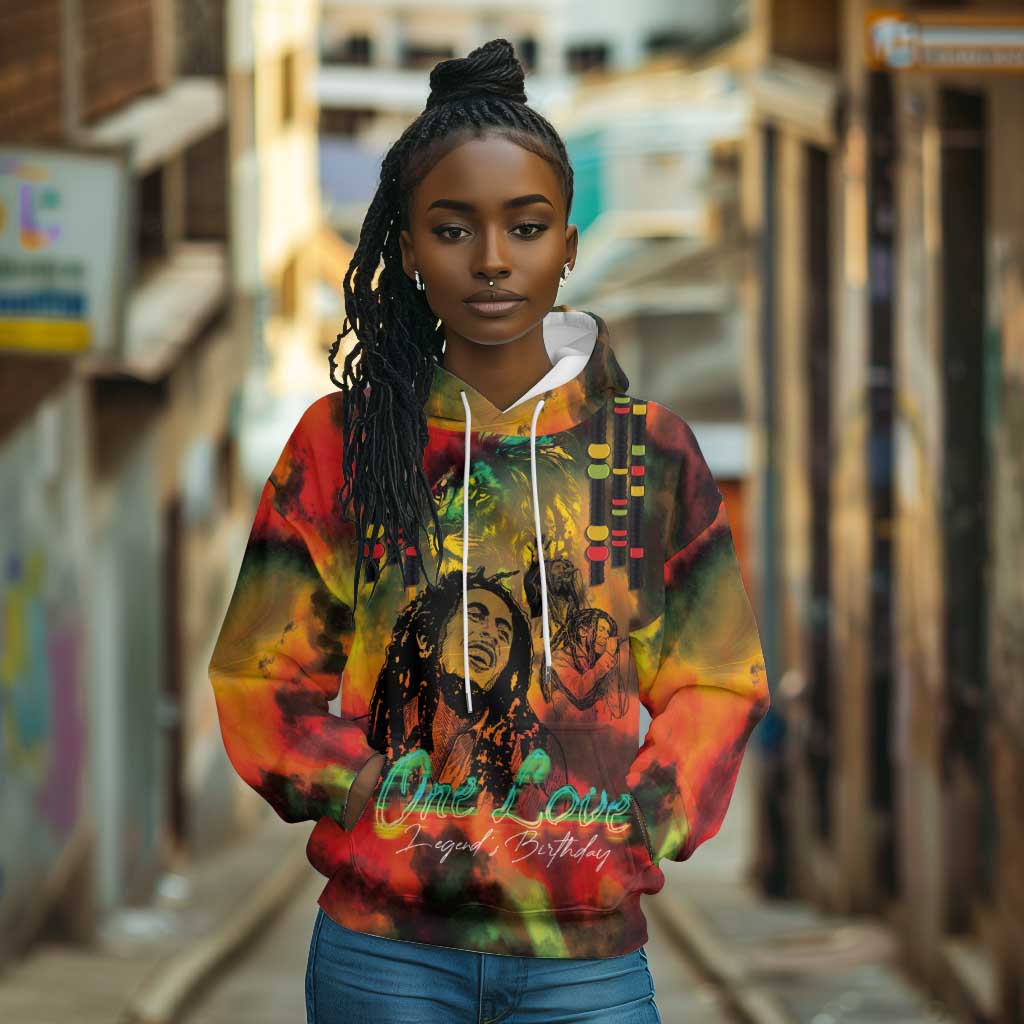 Afro-Jamaican Reggae Legend's Birthday Hoodie One Love Jamaica