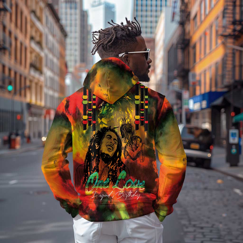 Afro-Jamaican Reggae Legend's Birthday Hoodie One Love Jamaica