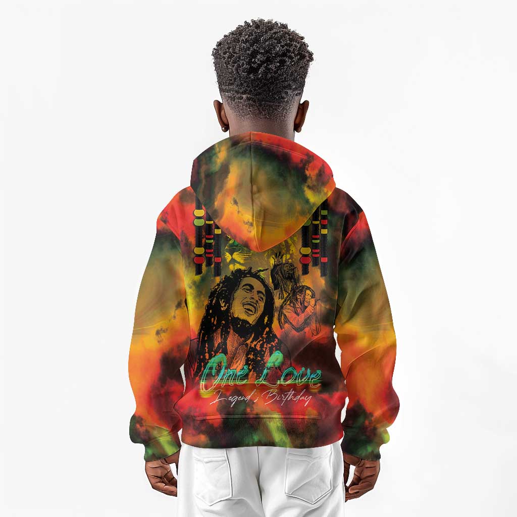 Afro-Jamaican Reggae Legend's Birthday Kid Hoodie One Love Jamaica