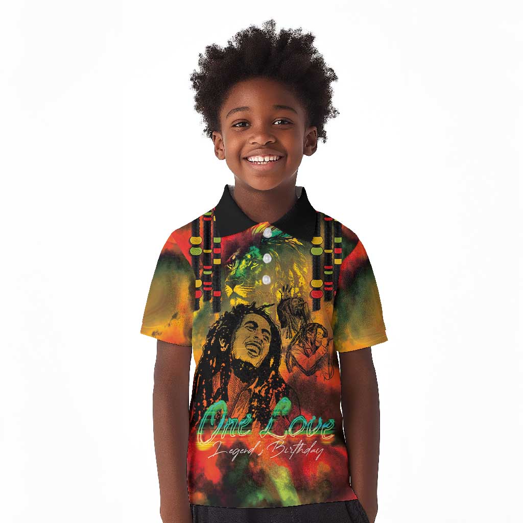 Afro-Jamaican Reggae Legend's Birthday Kid Polo Shirt One Love Jamaica