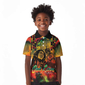 Afro-Jamaican Reggae Legend's Birthday Kid Polo Shirt One Love Jamaica