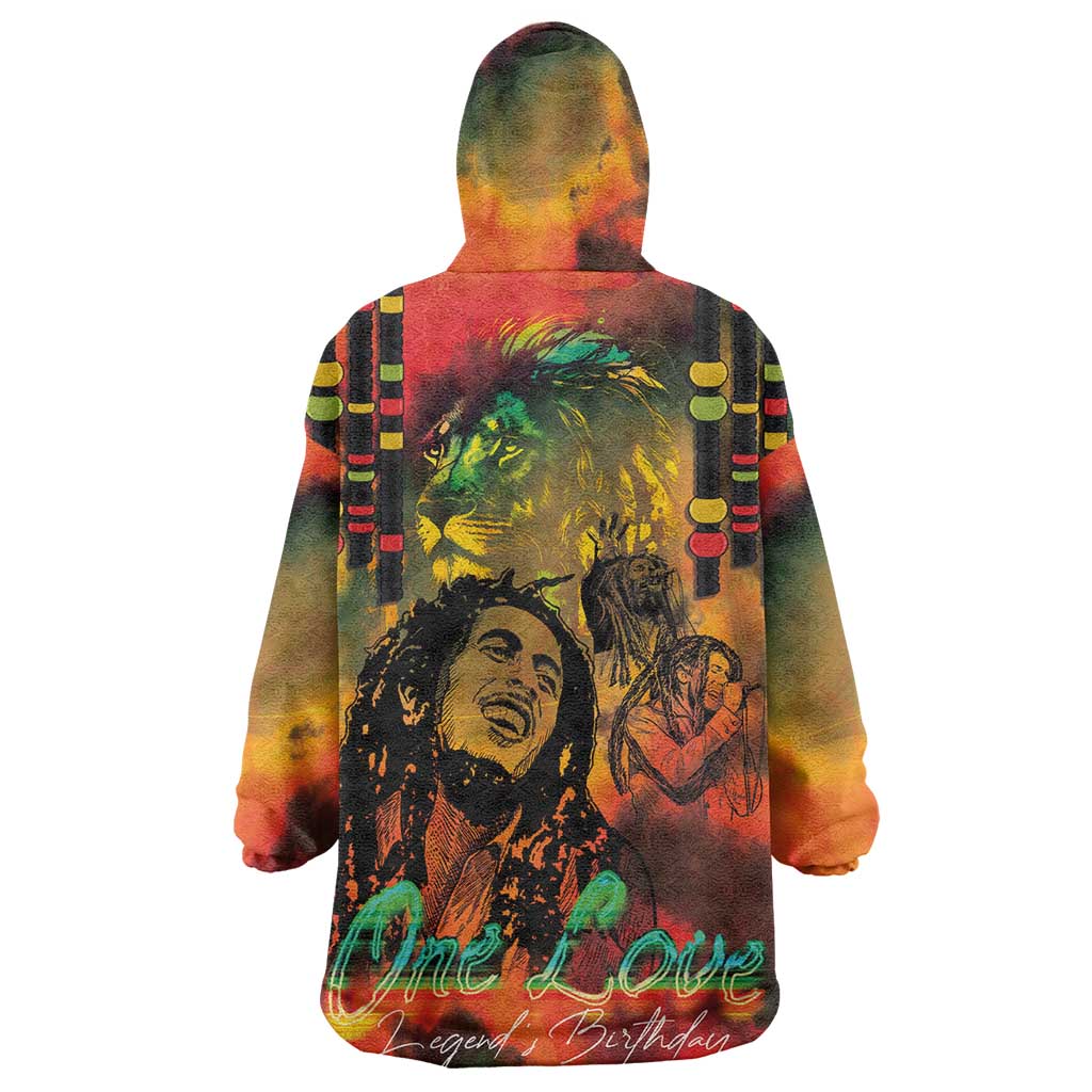Afro-Jamaican Reggae Legend's Birthday Kid Wearable Blanket Hoodie One Love Jamaica