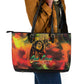Afro-Jamaican Reggae Legend's Birthday Leather Tote Bag One Love Jamaica