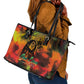 Afro-Jamaican Reggae Legend's Birthday Leather Tote Bag One Love Jamaica