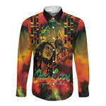 Afro-Jamaican Reggae Legend's Birthday Long Sleeve Button Shirt One Love Jamaica