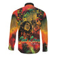 Afro-Jamaican Reggae Legend's Birthday Long Sleeve Button Shirt One Love Jamaica