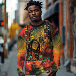 Afro-Jamaican Reggae Legend's Birthday Long Sleeve Shirt One Love Jamaica