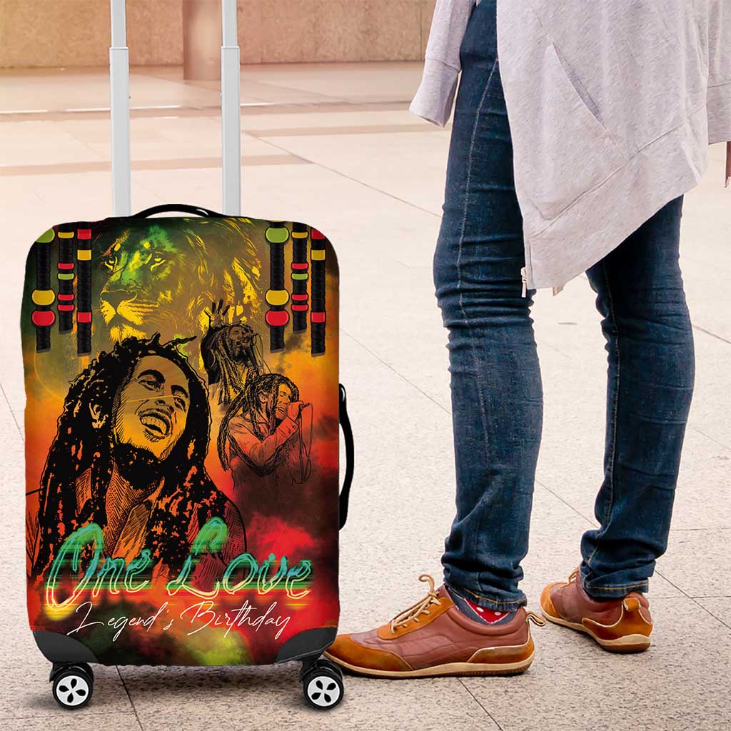 Afro-Jamaican Reggae Legend's Birthday Luggage Cover One Love Jamaica