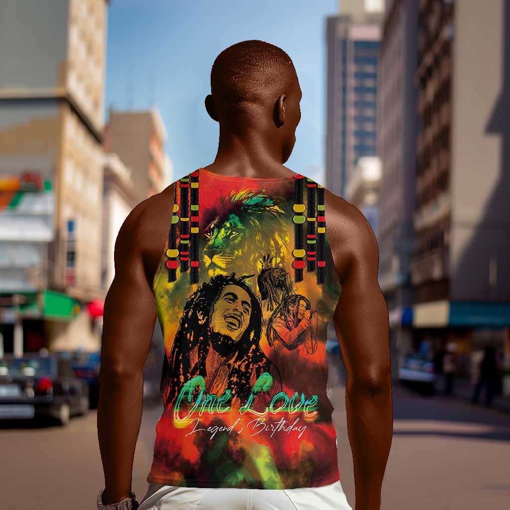 Afro-Jamaican Reggae Legend's Birthday Men Tank Top One Love Jamaica