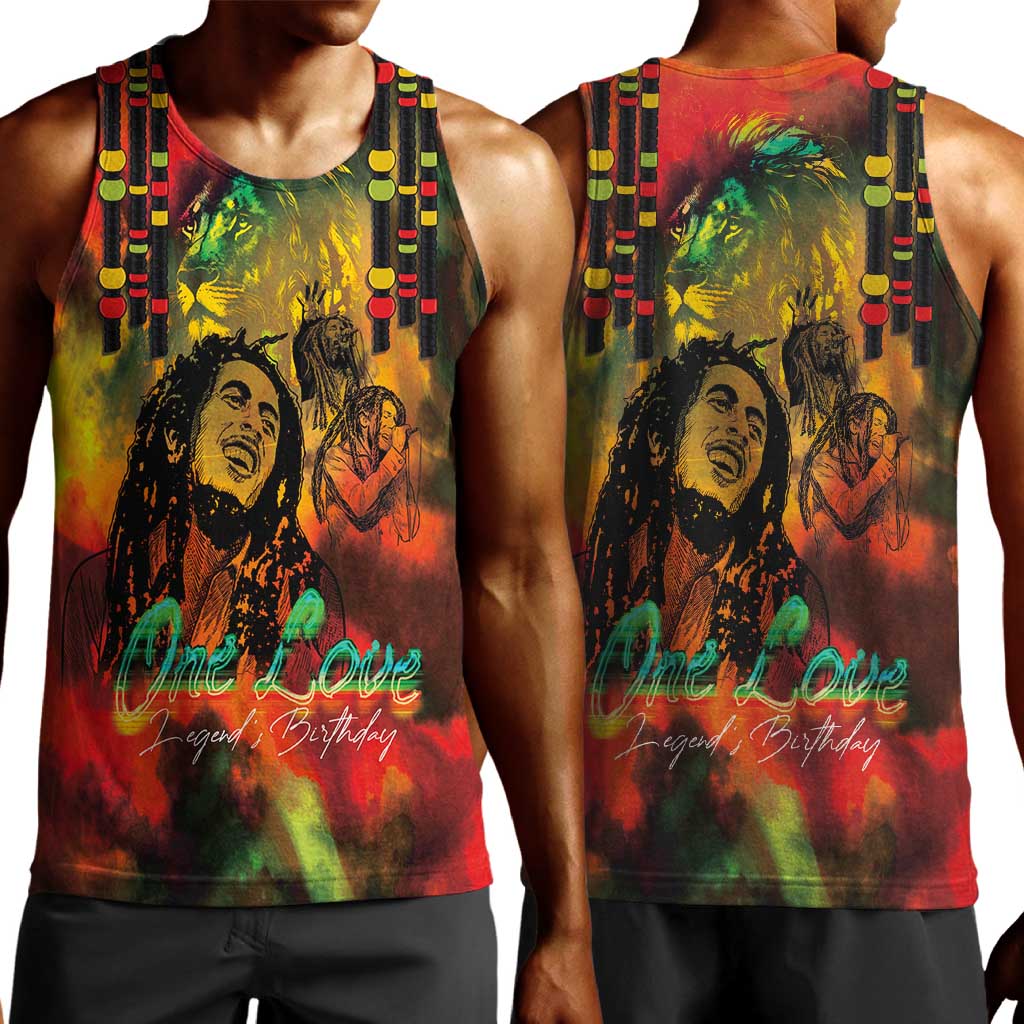 Afro-Jamaican Reggae Legend's Birthday Men Tank Top One Love Jamaica