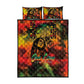 Afro-Jamaican Reggae Legend's Birthday Quilt Bed Set One Love Jamaica