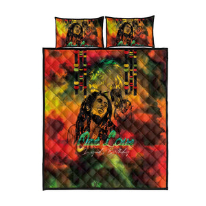 Afro-Jamaican Reggae Legend's Birthday Quilt Bed Set One Love Jamaica
