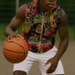 Afro-Jamaican Reggae Legend's Birthday Sleeveless Zip Hoodie One Love Jamaica - African Pride