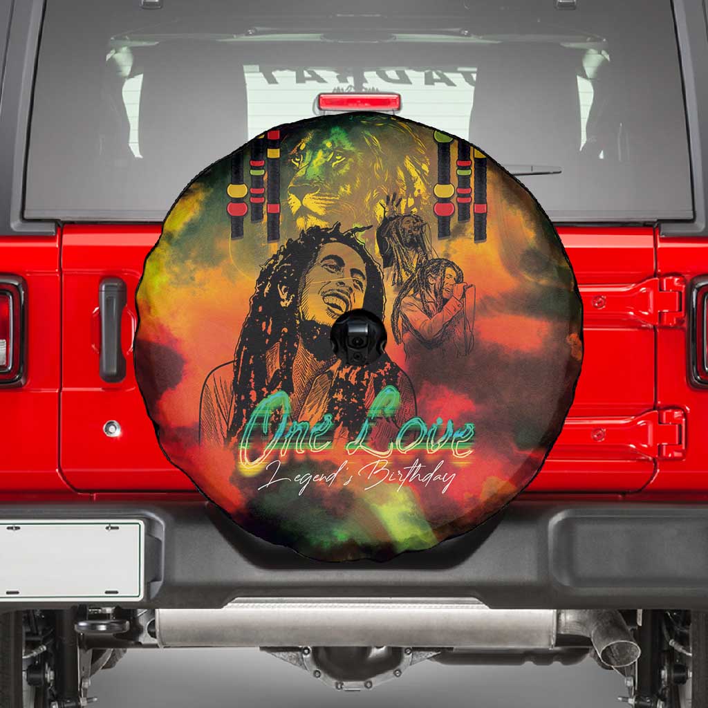 Afro-Jamaican Reggae Legend's Birthday Spare Tire Cover One Love Jamaica