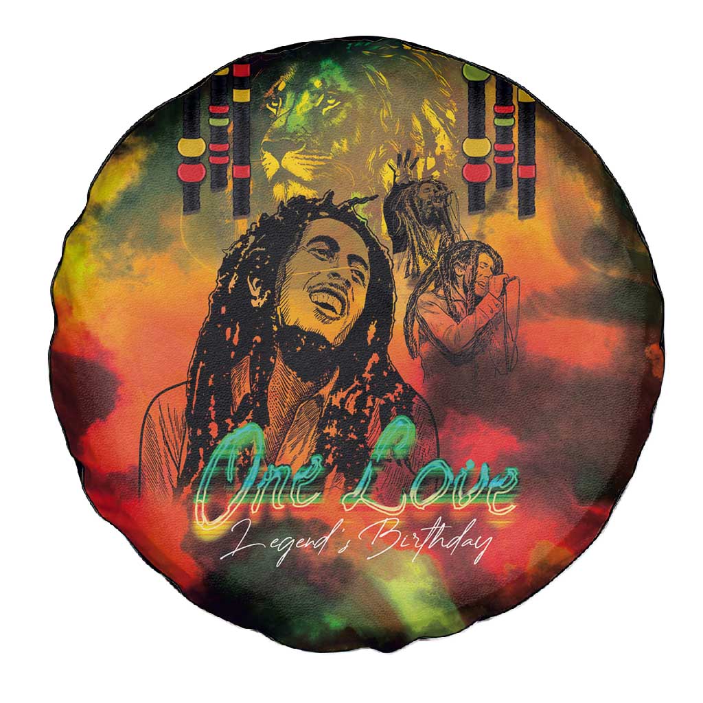 Afro-Jamaican Reggae Legend's Birthday Spare Tire Cover One Love Jamaica