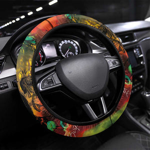Afro-Jamaican Reggae Legend's Birthday Steering Wheel Cover One Love Jamaica