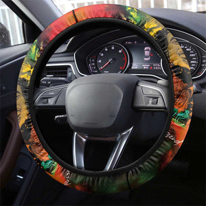 Afro-Jamaican Reggae Legend's Birthday Steering Wheel Cover One Love Jamaica