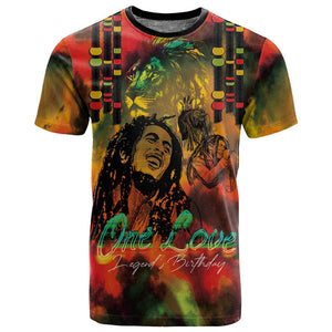 Afro-Jamaican Reggae Legend's Birthday T shirt One Love Jamaica