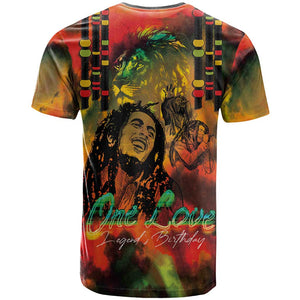 Afro-Jamaican Reggae Legend's Birthday T shirt One Love Jamaica