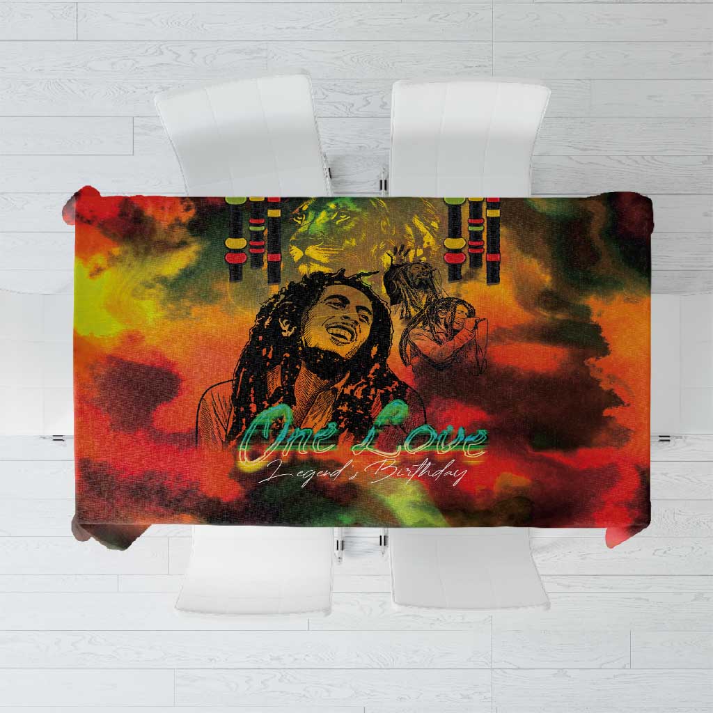 Afro-Jamaican Reggae Legend's Birthday Tablecloth One Love Jamaica