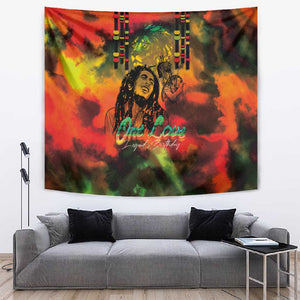 Afro-Jamaican Reggae Legend's Birthday Tapestry One Love Jamaica