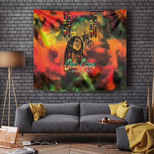 Afro-Jamaican Reggae Legend's Birthday Tapestry One Love Jamaica