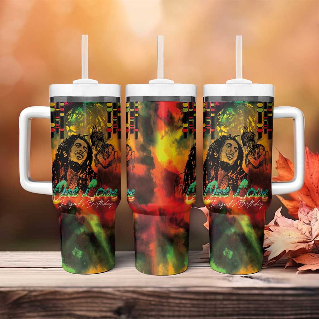 Afro-Jamaican Reggae Legend's Birthday Tumbler With Handle One Love Jamaica