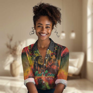 Afro-Jamaican Reggae Legend's Birthday Women Casual Shirt One Love Jamaica LT03