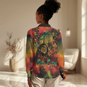Afro-Jamaican Reggae Legend's Birthday Women Casual Shirt One Love Jamaica LT03