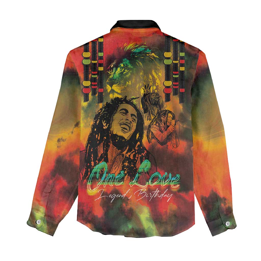 Afro-Jamaican Reggae Legend's Birthday Women Casual Shirt One Love Jamaica LT03