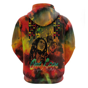 Afro-Jamaican Reggae Legend's Birthday Zip Hoodie One Love Jamaica