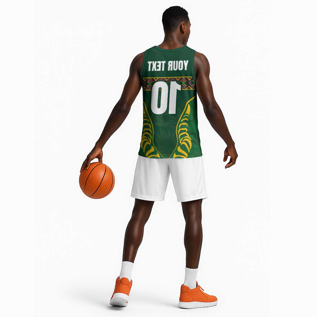 Custom South Africa Rugby Basketball Jersey Springboks Spirit and King Protea - African Pride