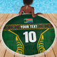 Custom South Africa Rugby Beach Blanket Springboks Spirit and King Protea